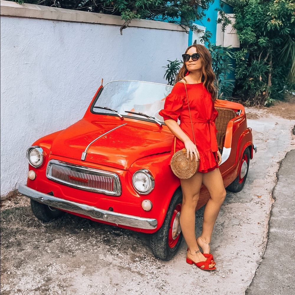 Tularosa red mini dress